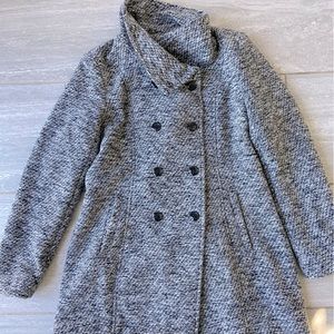 IZ Byer Pea Coat size Large women’s. Grey with black specs through out.
